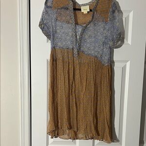 Maeve Blue and Orange Patterned Dress